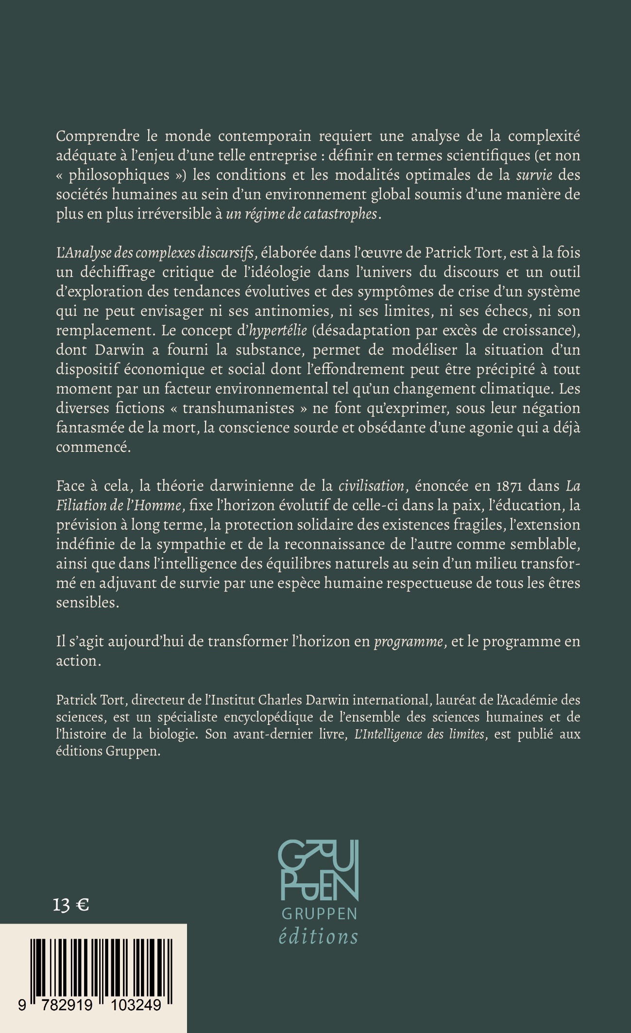 Capitalisme ou Civilisation - Patrick Tort